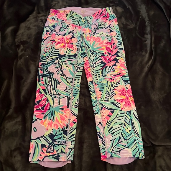 Legging d'occasion Lilly Pulitzer bleu luxueux taille moyenne